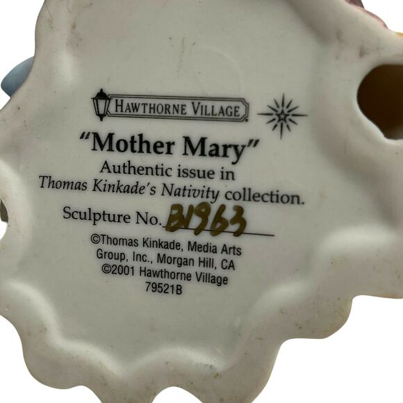 Mother Mary Nativity Replacement Figurine Thomas Kinkade's Multicolor Decorative - Picture 3 of 11